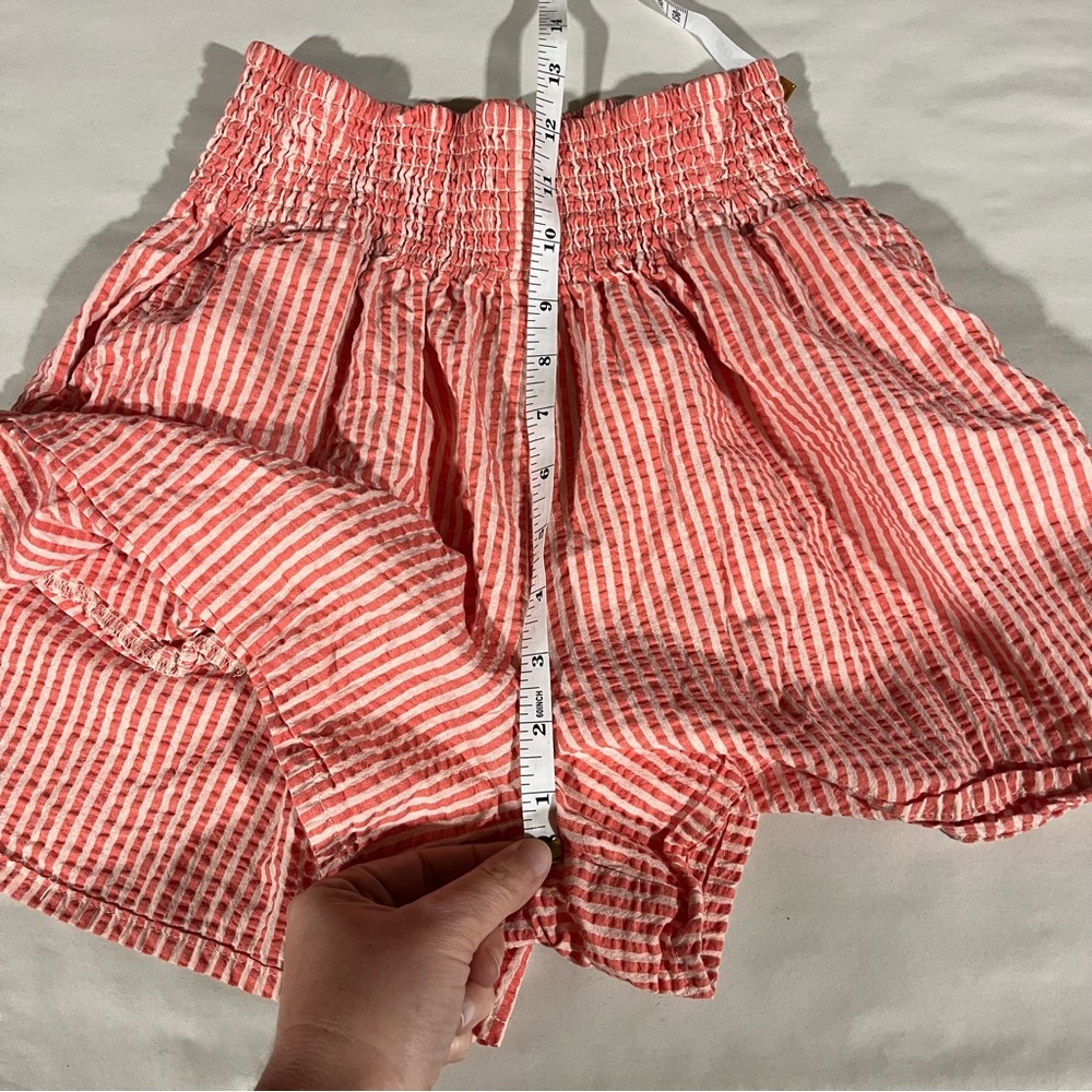 Marine Layer Cali Seersucker Striped High Waist Shorts Medium - Picture 7 of 9